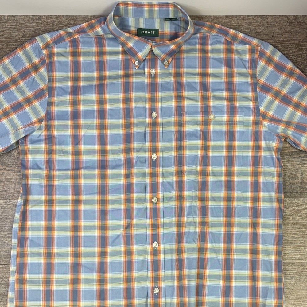 Orvis Men’s Short Sleeve Active Fit Button Down Shirt XL